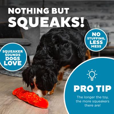 Show full view: Outward Hound Durablez Snake Tough Plush Dog Toy, Orange, Large slide 4 of 9