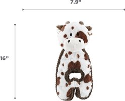 Outward Hound Cuddle Tugs Cow Squeaky Plush Dog Toy slide 2 of 7