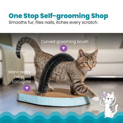 Show full view: Catstages Scratch & Groom Scratch Pad & Grooming Brush Cat Toy slide 3 of 12