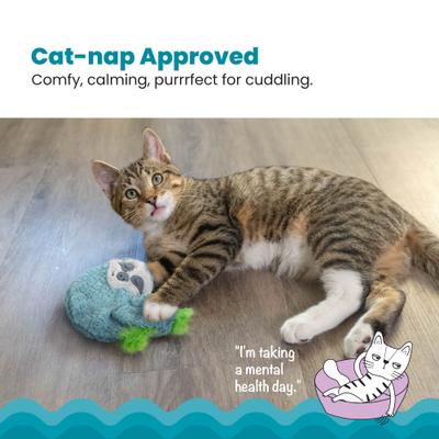 Show full view: Catstages Purr Pillow Snoozin' Sloth Calming Plush Cat Toy slide 2 of 12
