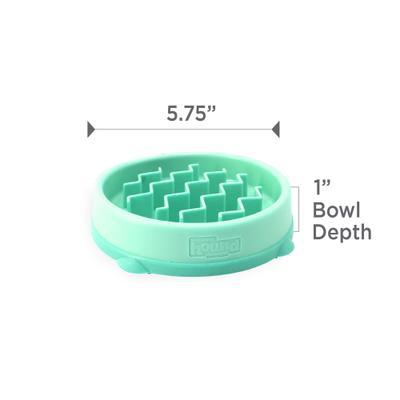 Show full view: Outward Hound Non-Skid Plastic Slow Feeder Dog Bowl, Mint, 0.75-cup slide 7 of 9