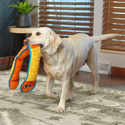Show full view: Outward Hound Durablez Snake Tough Plush Dog Toy, Orange, X-Large slide 6 of 10