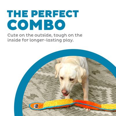 Show full view: Outward Hound Durablez Snake Tough Plush Dog Toy, Orange, X-Large slide 3 of 10