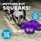 Show in main carousel: Outward Hound Durablez Gecko Tough Squeaky Stuffing-Free Dog Plush Toy, Purple, Medium slide 4 of 8