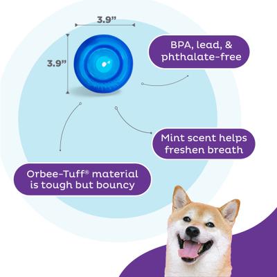Show full view: Outward Hound Orbee-Tuff Lil Snoop Treat Dispensing Tough Dog Chew Toy, Royal slide 4 of 14