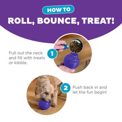 Show full view: Outward Hound Orbee-Tuff Lil Snoop Treat Dispensing Tough Dog Chew Toy, Purple slide 4 of 13