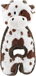 Outward Hound Cuddle Tugs Cow Squeaky Plush Dog Toy