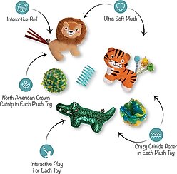 Fringe Studio Thats Just Grrreat Cat Toy, Multi, Set of 6 slide 2 of 2