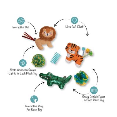 Show full view: Fringe Studio Thats Just Grrreat Cat Toy, Multi, Set of 6 slide 2 of 2