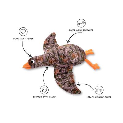 Show full view: Fringe Studio Duck Duck Boom Plush Dog Toy, Multi slide 2 of 4