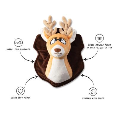 Show full view: Fringe Studio Oh Deer! Plush Dog Toy, Multi slide 2 of 4