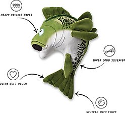 Fringe Studio Here Fishy Fishy Plush Dog Toy, Multi slide 2 of 3