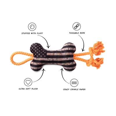 Show full view: Fringe Studio Camo Up America Plush Dog Toy, Multi slide 3 of 5