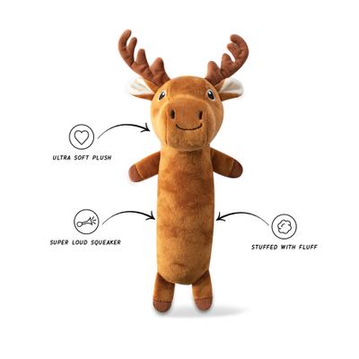 Show full view: Fringe Studio Easily Amoosed Plush Dog Toy, Multi slide 2 of 3