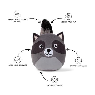 Show full view: Fringe Studio Rocky Raccoon Plush Dog Toy, Multi slide 2 of 4