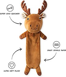 Fringe Studio Don't Moose with Me Flattie Plush Dog Toy, Multi slide 2 of 3