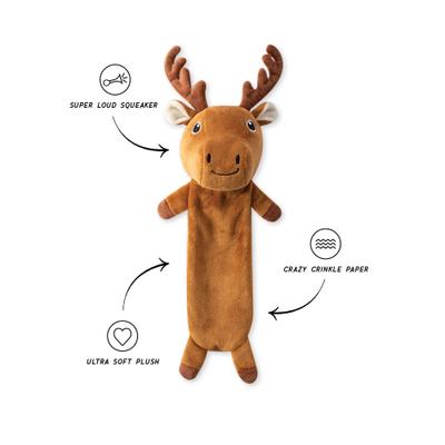 Show full view: Fringe Studio Don't Moose with Me Flattie Plush Dog Toy, Multi slide 2 of 4