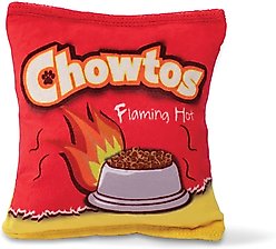 Fringe Studio Flaming Hot Chowtos Plush Dog Toy, Multi