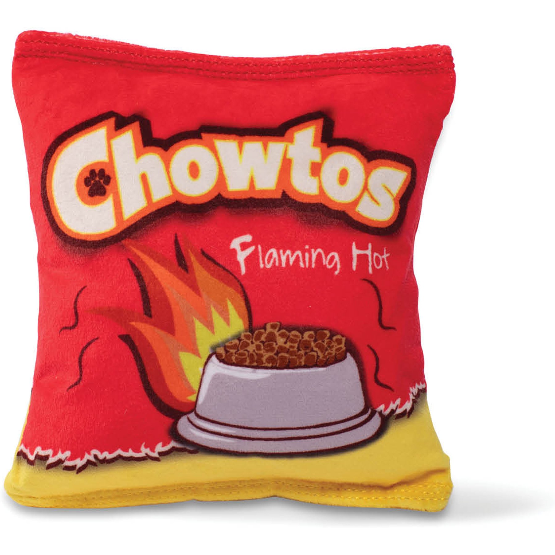 Fringe Studio Flaming Hot Chowtos Plush Dog Toy, Multi