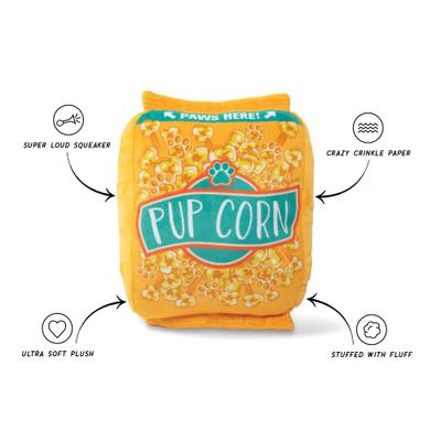 Show full view: Fringe Studio Pup Corn Microwave Bag Plush Dog Toy, Multi slide 2 of 4