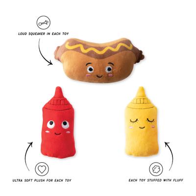 Show full view: Fringe Studio Let's Be Frank 3Pc Small Dog Toyset, Multi slide 2 of 4