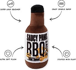 Fringe Studio Saucy Paws Bbq Sauce Plush Dog Toy, Multi slide 2 of 3