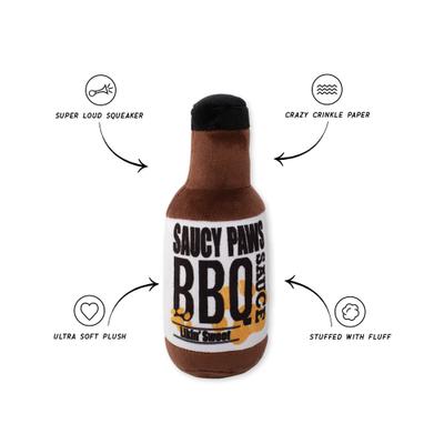 Show full view: Fringe Studio Saucy Paws Bbq Sauce Plush Dog Toy, Multi slide 2 of 4