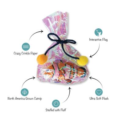 Show full view: Fringe Studio Clownin' Around Kicker Cat Toy, Multi slide 2 of 6