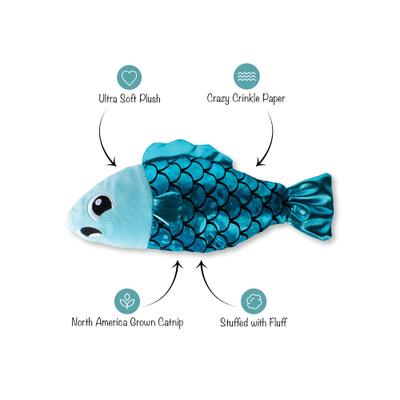 Show full view: Fringe Studio A Little Fishy Kicker Cat Toy, Multi slide 2 of 5