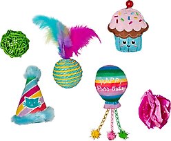 Fringe Studio Happy Purrthday Cat Toy, Multi, Set of 6