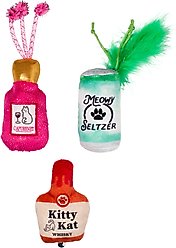 Fringe Studio Kitten My Drink On Cat Toy, Multi, Set of 3