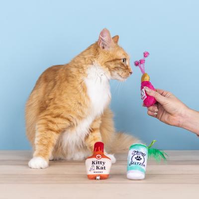 Show full view: Fringe Studio Kitten My Drink On Cat Toy, Multi, Set of 3 slide 3 of 4