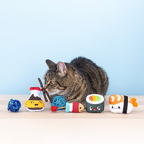 Fringe Studio True Soymates Cat Toy, Multi, Set of 6