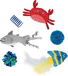 Fringe Studio Watr U Waiting for Cat Toy, Multi, Set of 6