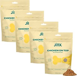 Jinx Freeze-Dried Chicken Dry Dog Food Topper, 3-oz bag, 4 count