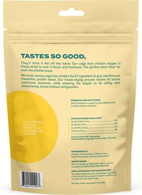 Show full view: Jinx Freeze-Dried Chicken Dry Dog Food Topper, 12-oz bundle slide 3 of 9