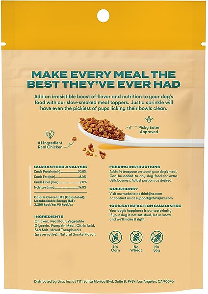 Show full view: Jinx Chicken Crumbles High-Protein Dry Dog Food Topper, 4-oz bag, 2 count slide 7 of 14