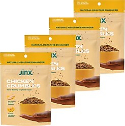 Jinx Chicken Crumbles High-Protein Dry Dog Food Topper, 4-oz bag, 4 count