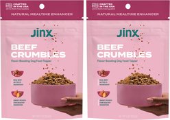 Jinx Beef Crumbles High-Protein Dry Dog Food Topper, 8-oz bundle