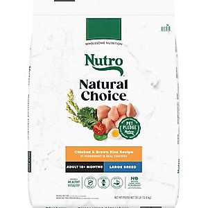 Nutro Natural Choice Adult Large Breed Chicken & Brown Rice Recipe Dry Dog Food, 30-lb bag