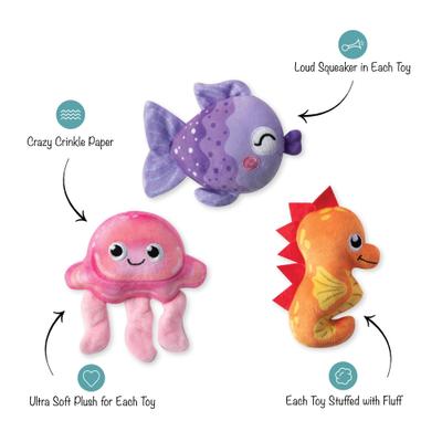 Show full view: Fringe Studio Its A Waterfl Life 3 Piece Small Dog Toy slide 2 of 4