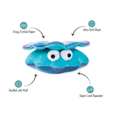 Show full view: Fringe Studio A Bit Clammy Plush Dog Toy slide 2 of 5