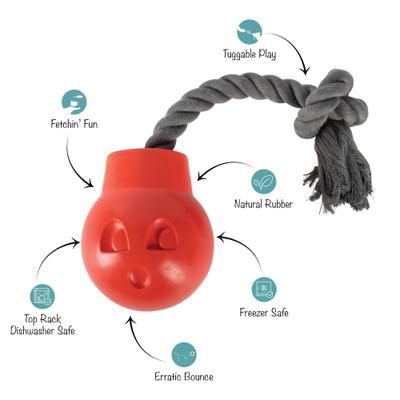 Show full view: Fringe Studio You Da Bomb Rubber Dog Toy slide 2 of 6