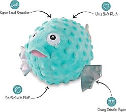Fringe Studio Puffed Up Puffer Fish Plush Dog Toy slide 2 of 3