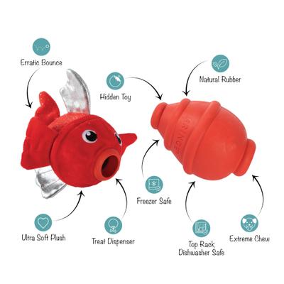 Show full view: Fringe Studio Reel Me In Rubber Plush Dog Toy slide 2 of 7