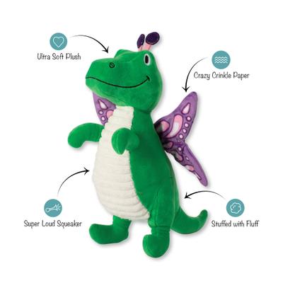 Show full view: Fringe Studio Flutter Rex Plush Dog Toy slide 2 of 5