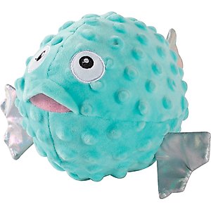 Fringe Studio Puffed Up Puffer Fish Plush Dog Toy