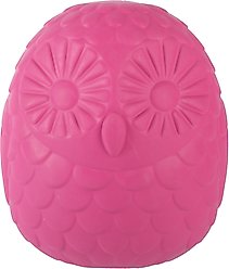 Fringe Studio You're A Hoot Rubber Dog Toy, Hot Pink