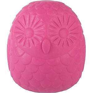 Fringe Studio You're A Hoot Rubber Dog Toy, Hot Pink