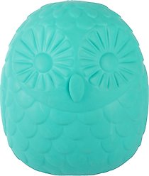 Fringe Studio You're A Hoot Rubber Dog Toy, Turquoise
